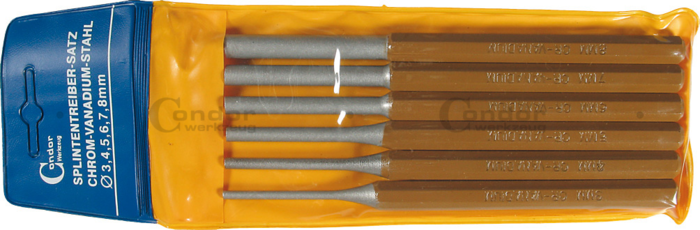 Drivdorn Set, 6 delar., 150 mm, ø 3-8 mm