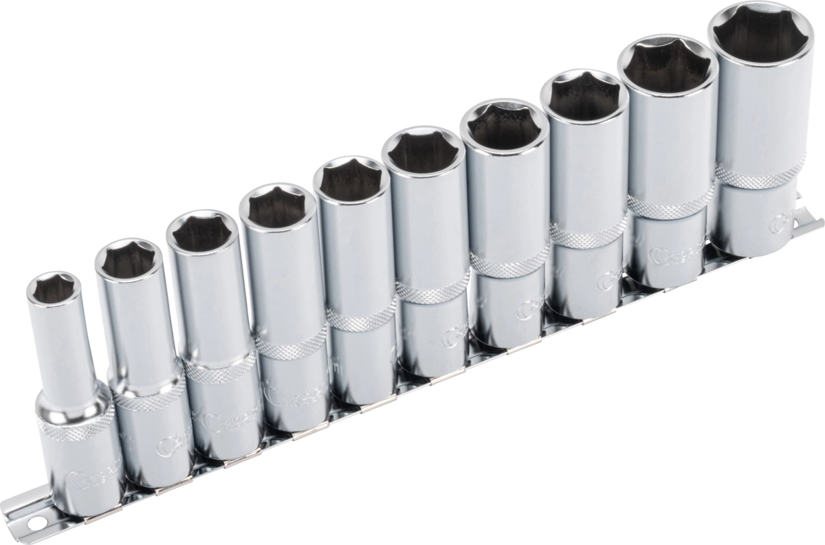 Hyls Set, xcess performance, 10 delar., 1/2", djup, 6-kant 10-24 mm