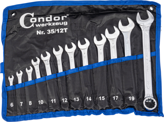 U-Ringnyckel Set, 12 delar., 6-22 mm