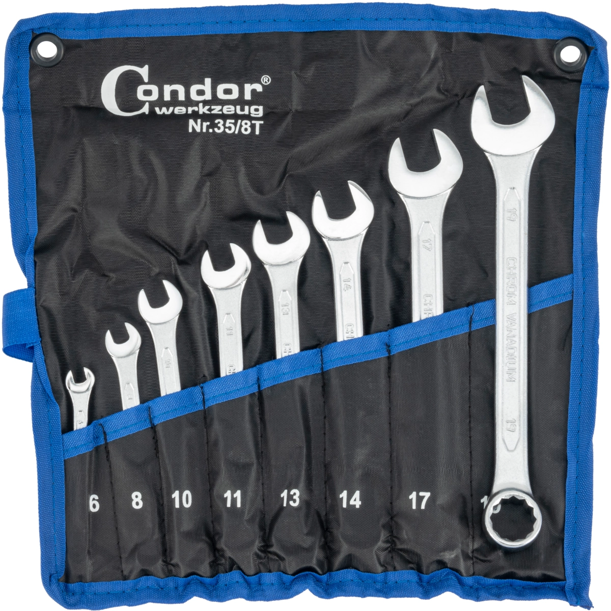 U-Ringnyckel Set, 8 delar., 6-19 mm