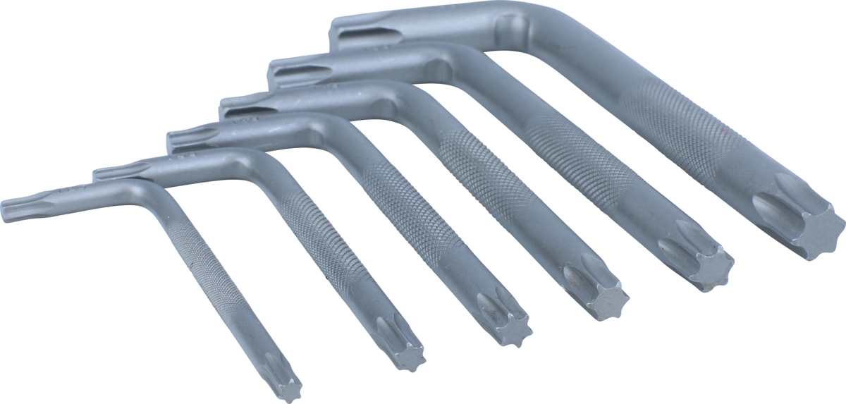 Torx Vinkelnyckel Set, 6 delar., torx T25-55