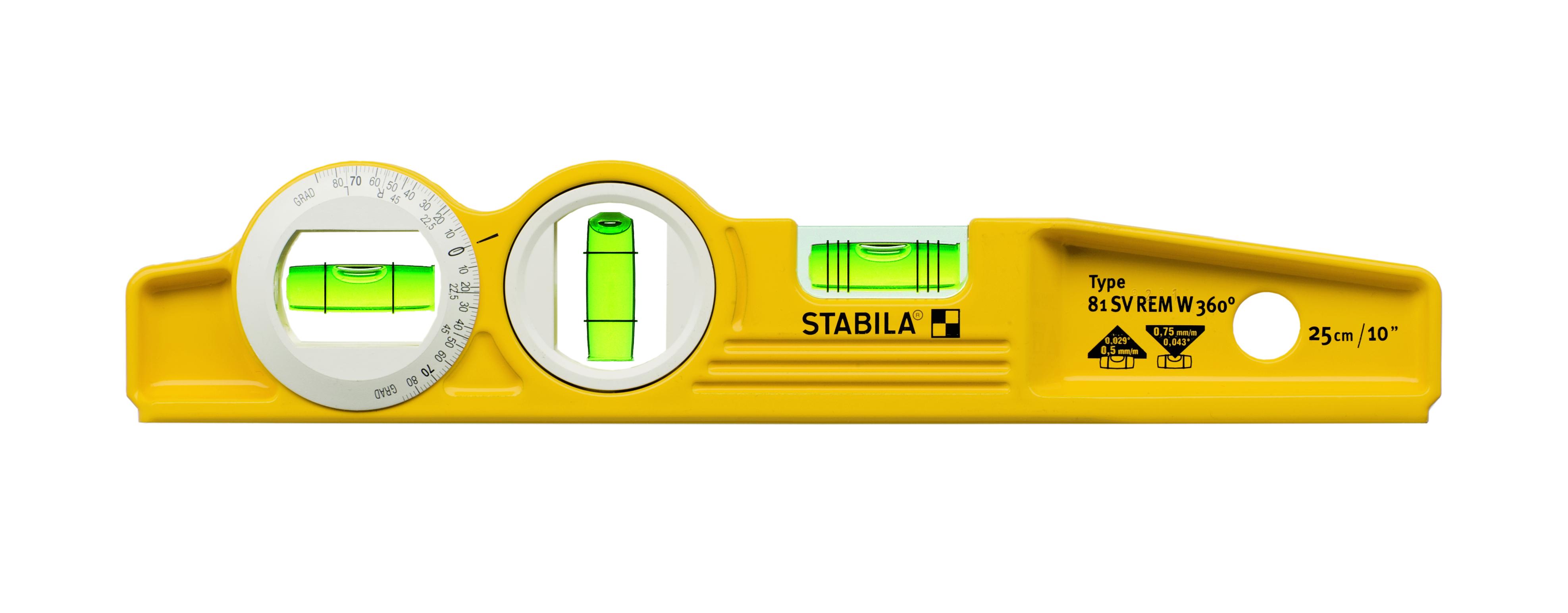 Stabila Torpedvattenpass Med Gradskiva 360°
