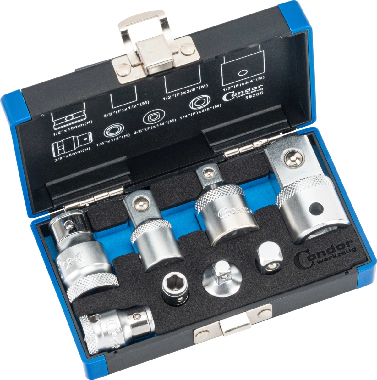 Adapter Set, xcess performance, 8 pcs., 1/4-3/4"