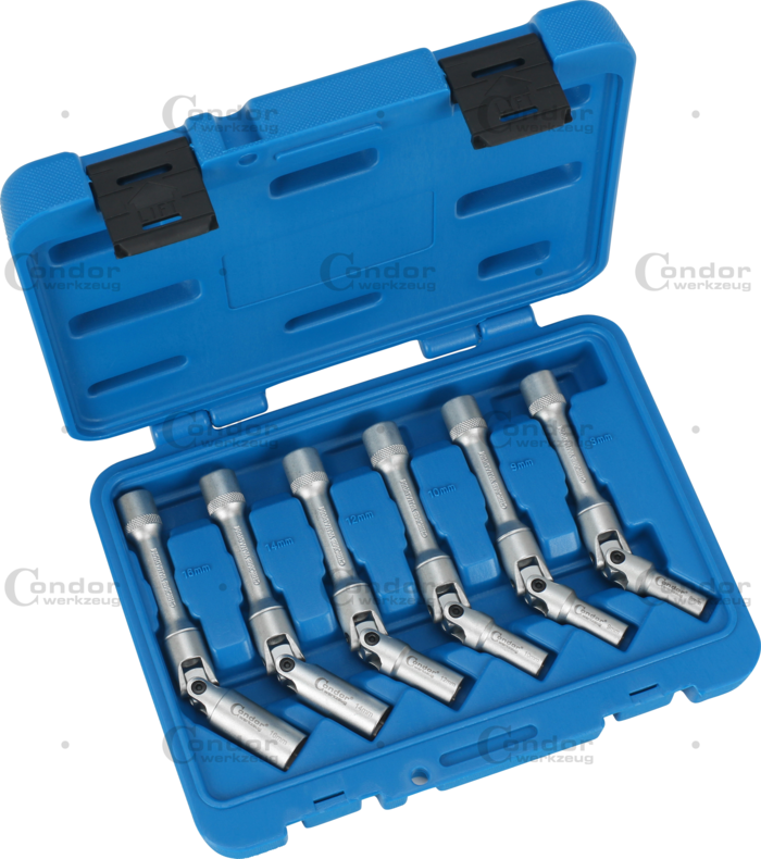 Glödstift Led Hylsa Set, 6 delar., 3/8", 150 mm, 8-16 mm