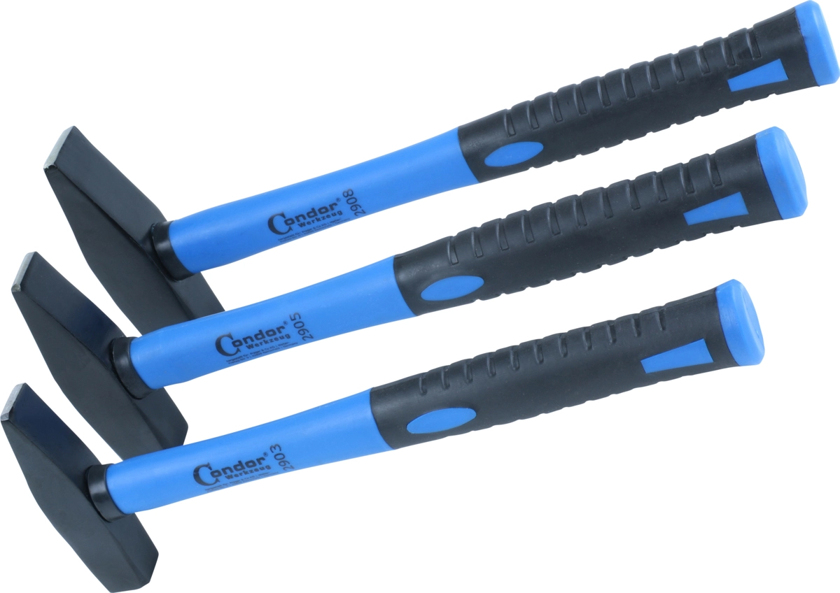Slägghammare Set, glasfiberskaft, 3 delar - 300/500/800g