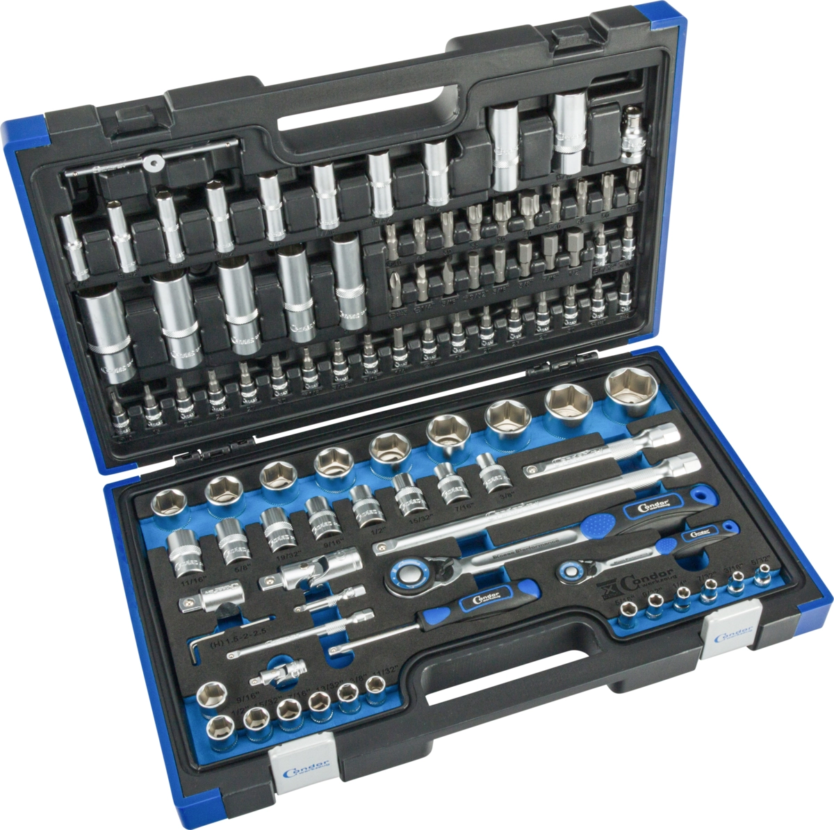 Hylsnyckelsats 6-kant 5/32-1.1/4" 98-del