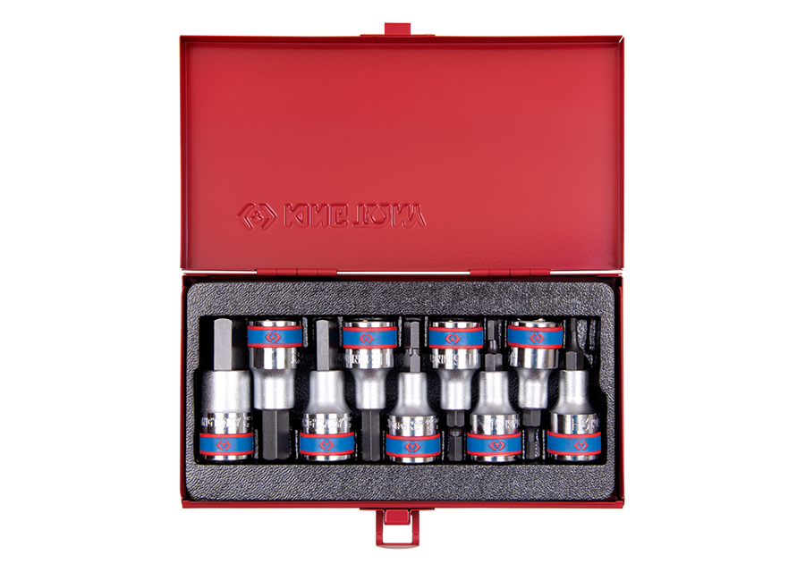 KINGTONY-9PCS 1/2" HEXAGON HEAD BIT SOCKET SET