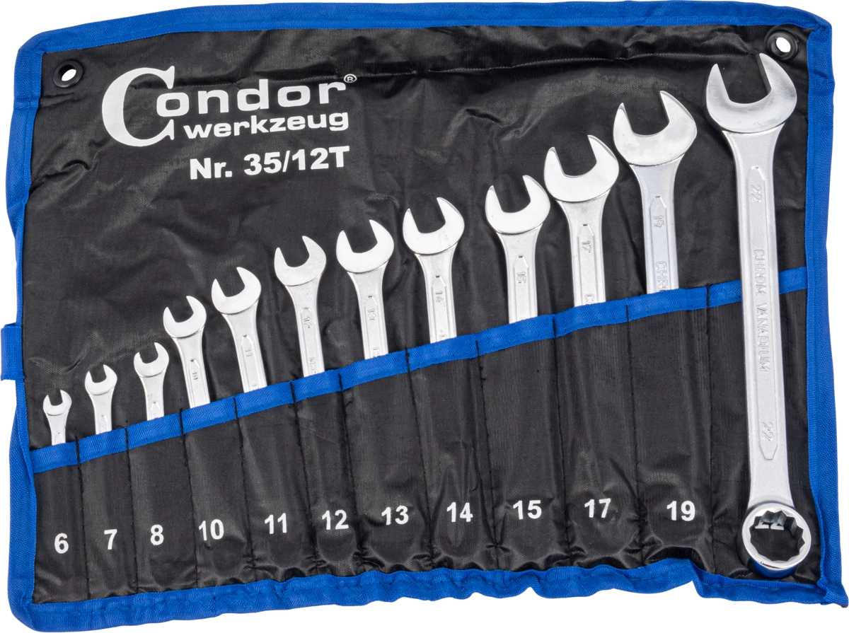 U-Ringnyckel Set, 12 delar., 6-22 mm