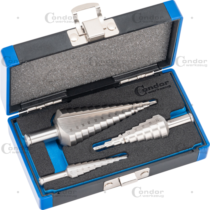 Stegborr Set 3 delar HSS-E Kobolt 5%