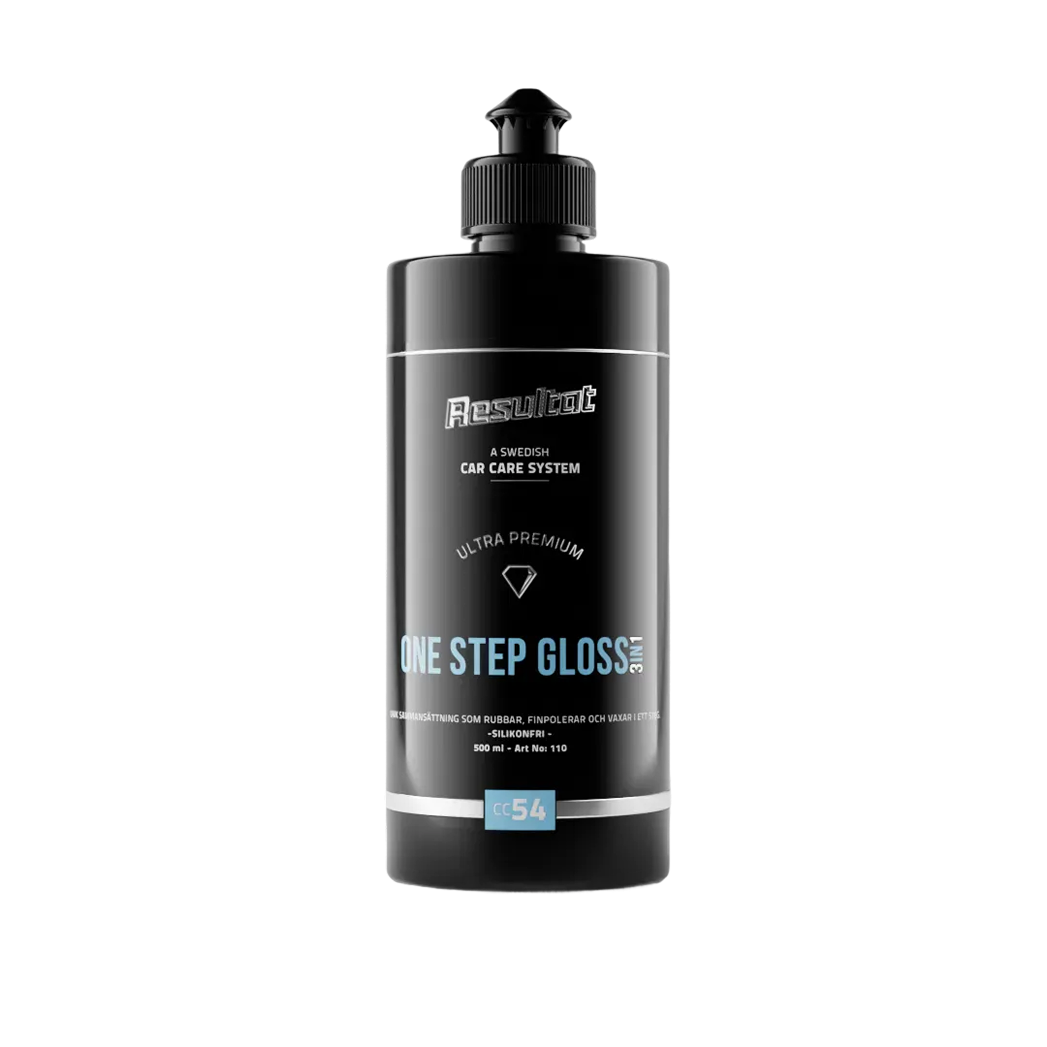 Resultat polermedel CC54 3in1 onestepgloss 0,5l